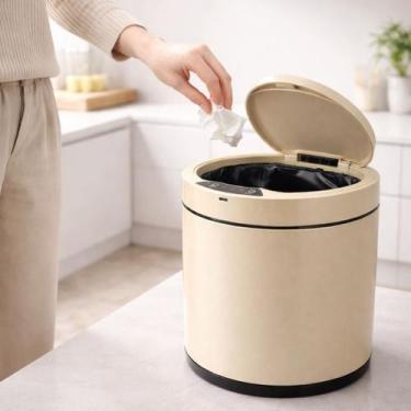 Imagem de Lixeira Automática 8 Litros Sensor Inteligente Recarregável USB-C Sem 