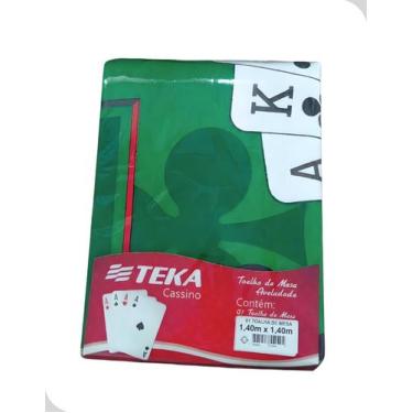 Imagem de Toalha de Mesa para Jogos Quadrada 140x140 cm Teka Verde