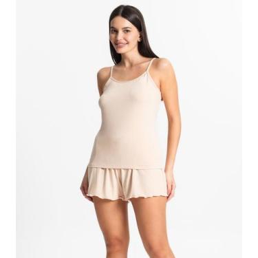 Imagem de Pijama Feminino De Alças Select Rosa, P, Rosa