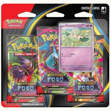 Imagem de Baralho Pokémon Blister Megaevolução: Fogo Fantasmagórico c/19 Cartas 