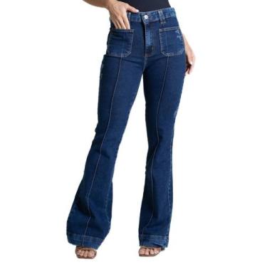 Imagem de Calça Jeans Sawary Flare - 282068 - Azul médio 46, Azul, 46