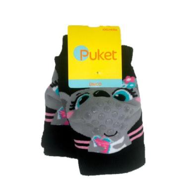 Imagem de Joelheira Baby Puket CB7004 Preto com estampa de Coala Cinza