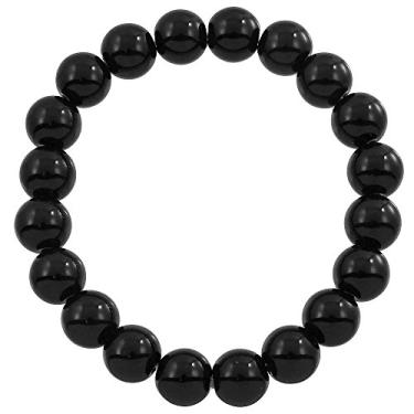 Imagem de Falari Pulseira el stica unissex de 10 mm com pedra semipreciosa natural