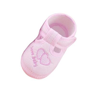 Imagem de Tênis de lona macio para meninas, berço, para meninos, sapatos de malha infantil, Rosa 13, One Size Infant
