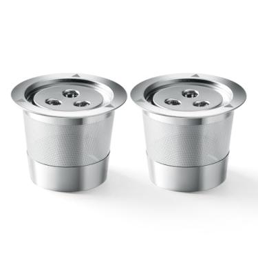 Imagem de ALQPPM Máquina de café reutilizável Ninja, aço inoxidável, copo K de 3 furos, padrão, prata