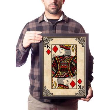 Imagem de Quadro Decorativo Baralho Poker Arte Rei De Ouros - Fanarte