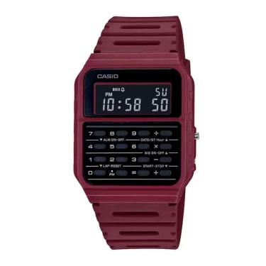 Imagem de Relógio Digital Masculino Casio Vintage Calculadora Vermelho à Prova D'água 30M CA-53WF-4BDF-SC