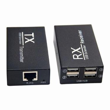 Imagem de Extensor Hub USB 4 Portas até 200m via Cabo de Rede CAT5/6 - Penton