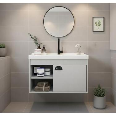 Imagem de Gabinete Armário para Banheiro 60cm MDF com Cuba - Monza (Lineo)