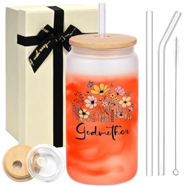 Imagem de LiqCool Presentes de pedido de madrinha, Will You Be My Godmother Copo de lata de 473 ml, presente de madrinha do afilhado no aniversário, Natal, Dia das Mães, presente de agradecimento apreciado para