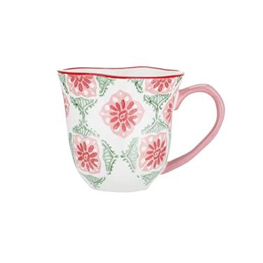 Imagem de GRFIT Caneca criativa caneca retrô personalidade copo de café da manhã pintado à mão leite francês copo de cereais adequado para casa escritório escola caneca de café (tamanho: 401-500 ml, cor: caneca