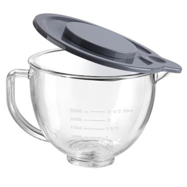 Imagem de Gdrtwwh Tigela de Vidro para Kitchenaid 4.5-5 Quart Tilt-Head Stand Mixer, Substituição com Kitchenaid Artisan Mixer Tigela de Vidro