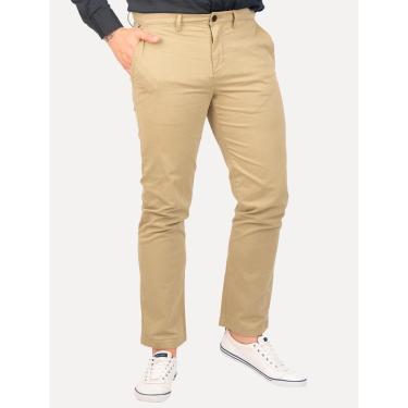Imagem de Calça Tommy Hilfiger Masculina Custom Fit THFlex Chino Stretch Cáqui-Masculino