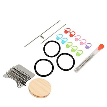 Imagem de ZJchao Mini Máquina de tricô Portátil Mão Diy Ferramenta de Artesanato para Casa tricô Meias Cachecóis Tapetes Feitos de Pinho e Aço Inoxidável