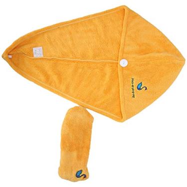 Imagem de Toalha de cabelo envoltório bandana conjunto ultra macio absorvente toalha de secagem de cabelo rosto lavagem bandana para mulheres homens crianças yoga ginásio velo 25.6x9.8in (Touca de cabelo seco