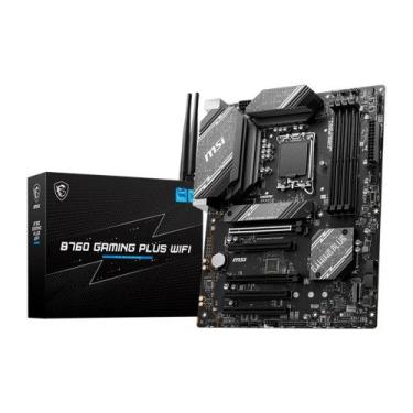 Imagem de Placa-Mãe MSI B760 Gaming Plus, Intel LGA 1700, ATX, DDR5, Wi-Fi, Pret