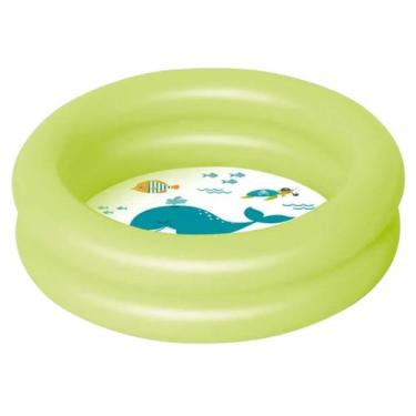 Imagem de Banheira Piscina Inflável Infantil 28 Litros Verão Praia - Mor, Verde