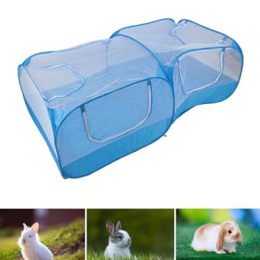 Imagem de Cercadinho para Animais Pequenos, Barraca Brincar Portátil Dobrável e Respirável Animais Estimação, Barraca Gaiola Animais para Ambientes Internos e Externos, Coelho, Preto ou