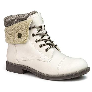 Imagem de CLIFFS BY WHITE MOUNTAIN Bota feminina estilo caminhada Duena, Inverno branco/queimado/fabuloso/lã, 9 Wide
