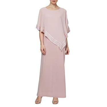 Imagem de S.L. Fashions Vestido feminino, Rosa desbotada longa, 42