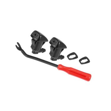 Imagem de INFINAUTO Kit de jato de spray para limpador de para-brisa dianteiro 5 peças 15247800 para GMC Acadia 2011-2012 2015-2016 para Chevrolet Traverse 2013-2016 Design elegante