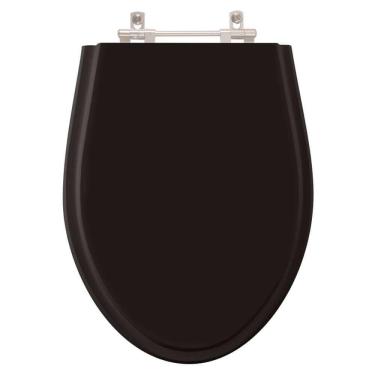 Imagem de Assento Sanitário Poliester Victoria Preto Para Vaso Ideal Standard