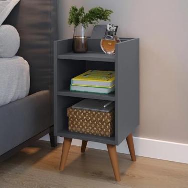 Imagem de Kit 2 quarto mesinha de cabeceira quadro de cama de charme vintage mesa pequena(UNITARIO MAX CINZA)