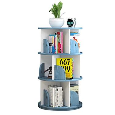 Imagem de AKALNNB Estante rotativa com tela 360, estante de chão, estante giratória estreita para sala de estudo, sala de estar, sala de aula e quarto