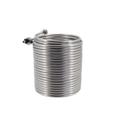 Imagem de Refrigerador De Dupla Bobina De Aço Inoxidável - 5/16"(8mm) OD, 50/70/80ft, Kit Cerveja Caseira DIY - 1 Peça Para Festas E Piqueniques(80ft)