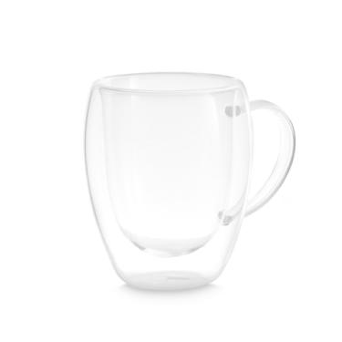 Imagem de Kit 2 Xícaras em Vidro Borossilicato Parede Dupla 350ml Transparente