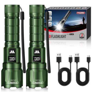 Imagem de Lanterna LED recarregável WDTPro SFL046, pacote com 2 unidades de 6000