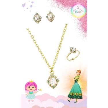 Imagem de Conjunto Semijoias Princesas. (Colar, Binco e Anel) - Ana - Acessórios