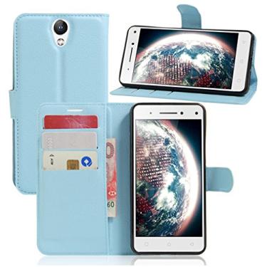 Imagem de Capa carteira Lenovo VIBE S1 Lite, capa carteira flip de couro PU premium com compartimento para cartão, suporte e fecho magnético [capa interior à prova de choque de TPU] Compatível com Lenovo VIBE