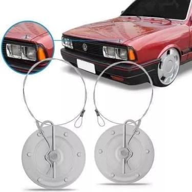 Imagem de Decorativo - Trava De Capo Cromada para Carro Efeito Tuning Veículo Un