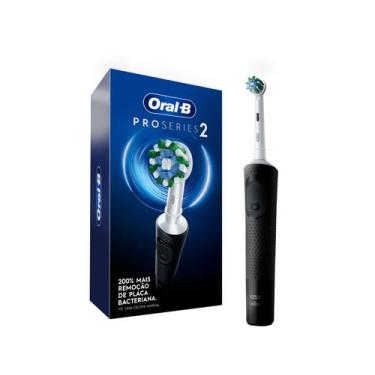 Imagem de Escova de Dente Elétrica Recarregável Black Oral-B - Pro Series 2 com 