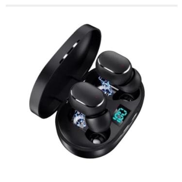 Imagem de Fones de Ouvido Sem Fio Bluetooth, Wireless, Preto, com Visor LED de Bateria, Compatível Android, Com Cancelamento de Ruído Para Trabalho, Academia, Corrida, Musicas, Jogos, Linha Premium