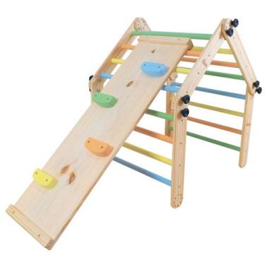 Imagem de Mini Playground  Triângulo Pikler Articulado Com Rampa - Eita Casa Per