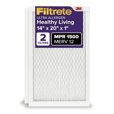 Imagem de Filtrete 35,5 x 50,8 x 20,7 x 1, filtro de ar para fornalha AC, MPR 1500, Healthy Living Ultra Allergen, pacote com 2 (dimensões exatas 35 x 50,8 x 0,78)