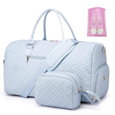 Imagem de Mochila BAVERGE Weekender Feminina para Academia e Viagens - Azul