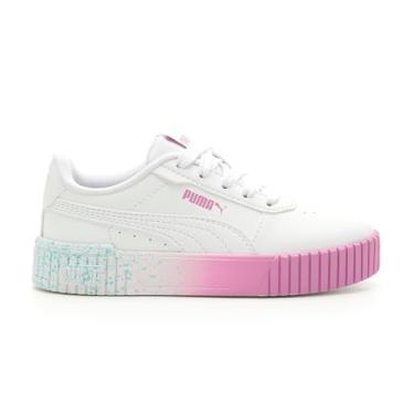 Imagem de PUMA Tênis infantil unissex Carina 2.0 com fecho alternativo, Puma Branco-puma branco-malva Pop, 22