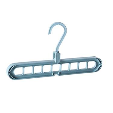 Imagem de Cabides multiportas de suporte para secar roupas, cabides multifuncionais, organizador de roupas, cabide para economizar espaço (D 34 x 16 x 4 cm)