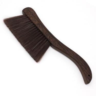 Imagem de Vassoura de mão, escova de limpeza de cerdas macias, escova de poeira para limpeza de carro, interior, quarto, cama, sofá, pó, móveis, roupas, cabo de madeira