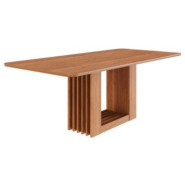 Imagem de Mesa de Jantar Retangular Ariela 210x100 com Tampo em MDF - Cimol Móveis Cinamomo
