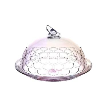 Imagem de Queijeira Em Vidro Bee Rainbow 20x12cm Haüskraft