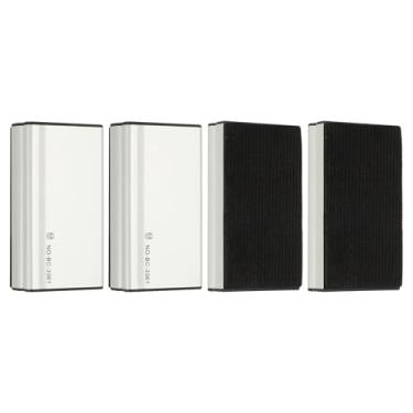 Imagem de PATIKIL Pacote com 4 borrachas magnéticas apagáveis a seco, apagador magnético de quadro branco de 5 x 9,4 cm, metal de alumínio para quadro branco, placa de calendário de vidro, geladeira, material