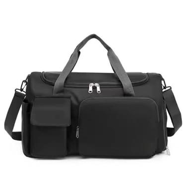 Imagem de Bolsa Mala de Viagem Multifuncional de Grande Capacidade Resistente e Impermeável(Preto)