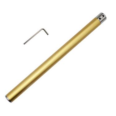 Imagem de Alça intercambiável de liga de alumínio dourada com abertura de 12 mm para ferramenta de torneamento de madeira Dirtech DT Ferramenta de torno de madeira de carboneto oco finalizador mais áspero