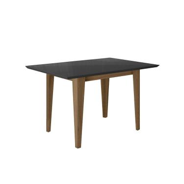 Imagem de Mesa de Jantar 4 Lugares Tampo com Vidro Cairo Carvalho Grafite