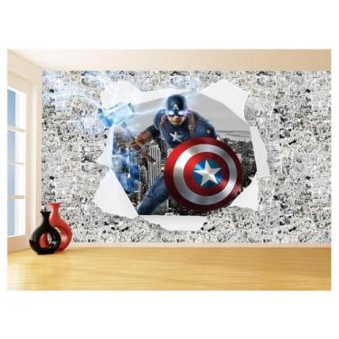 Imagem de Papel De Parede 3D Heróis Página Quadrinhos Hq 3,5M Nhma272 - Você Dec