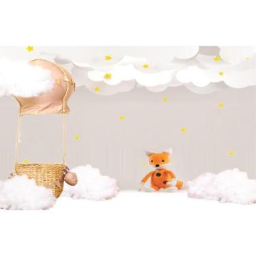 Imagem de Fundo Fotográfico Em Tecido Balão Nas Nuvens 2,60X1,50 - Mix estilos